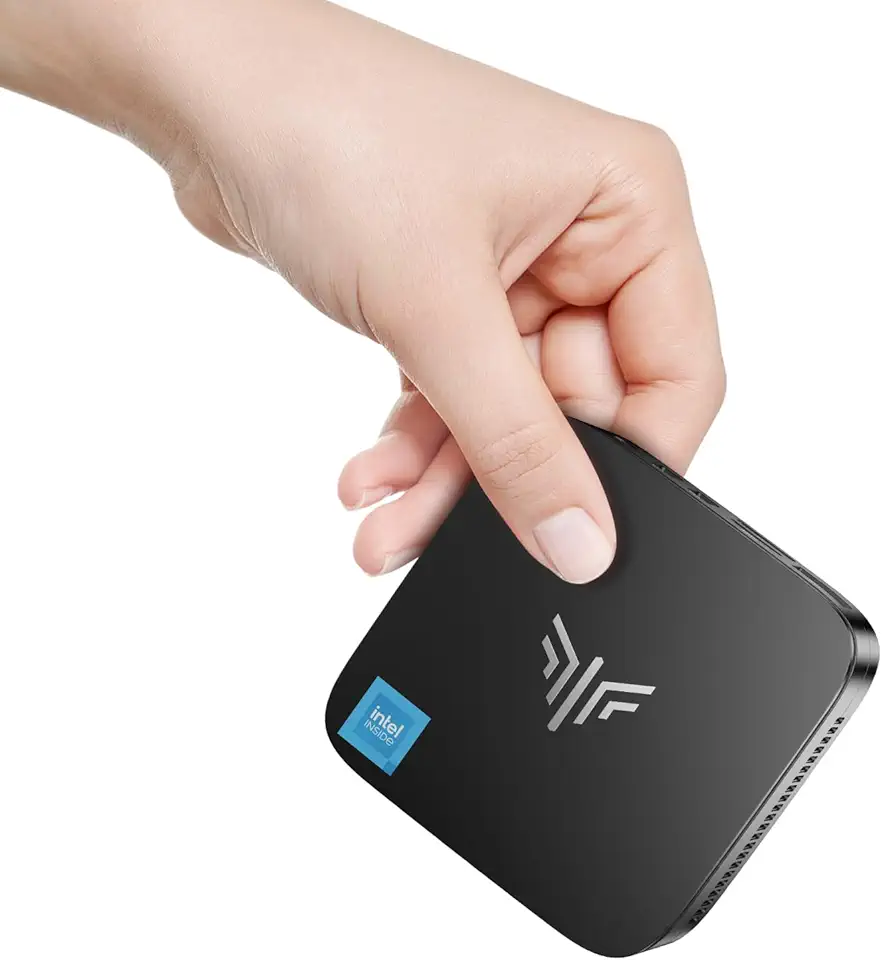 KAMRUI Mini PC, Essenx E1 Mini Computador N95 (até 3,4 GHz), 16GB RAM 512GB SSD Micro Desktop PC Suporte Dual 4K Display, WiFi, BT4.2 para Business Home Office