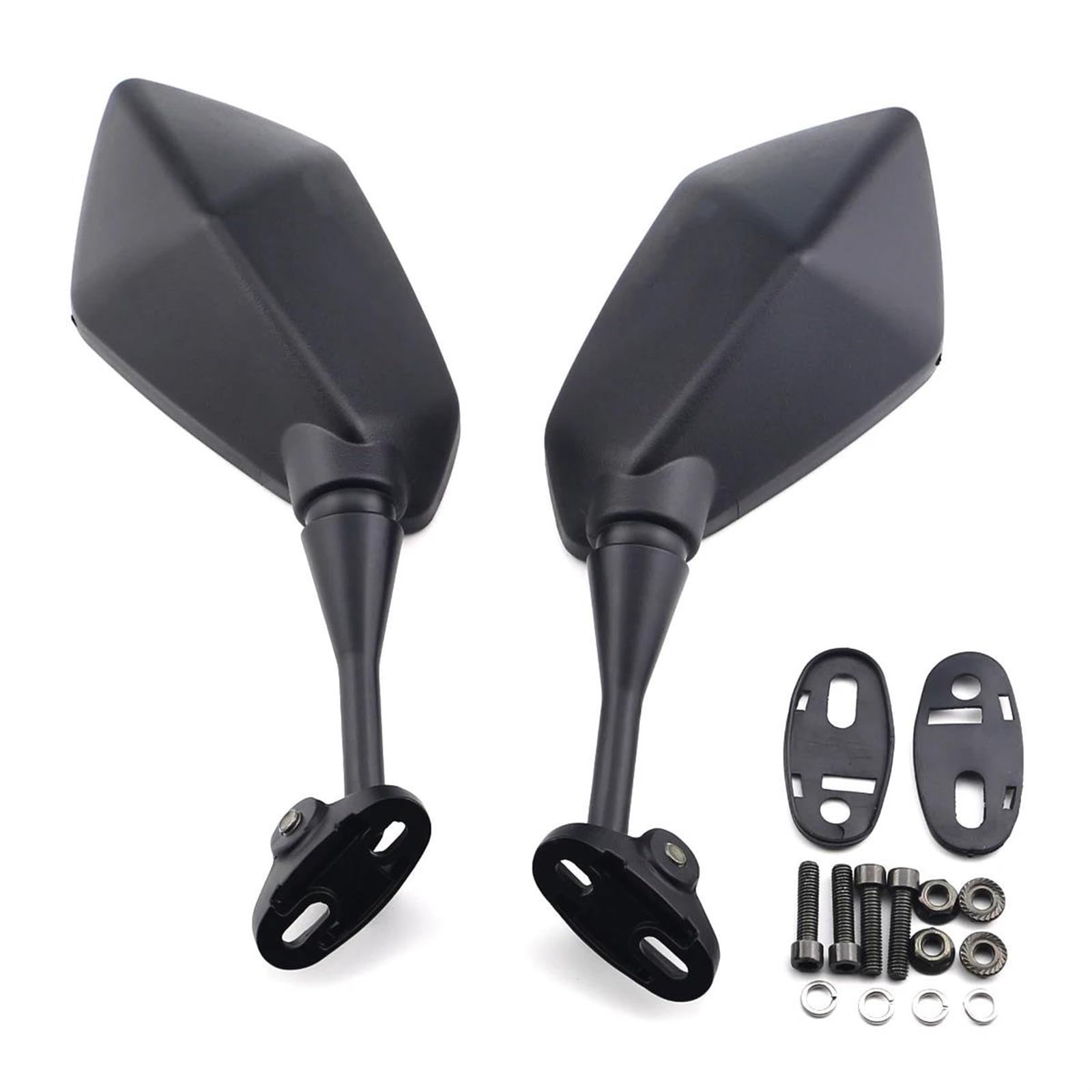 Rétroviseurs latéraux Rétroviseurs De Recul pour Moto, Réflecteur Noir, 1 Paire De Pièces De Rétroviseur pour Kawasaki pour Ninja ZX6R ZX636 Rotatif(Noir)
