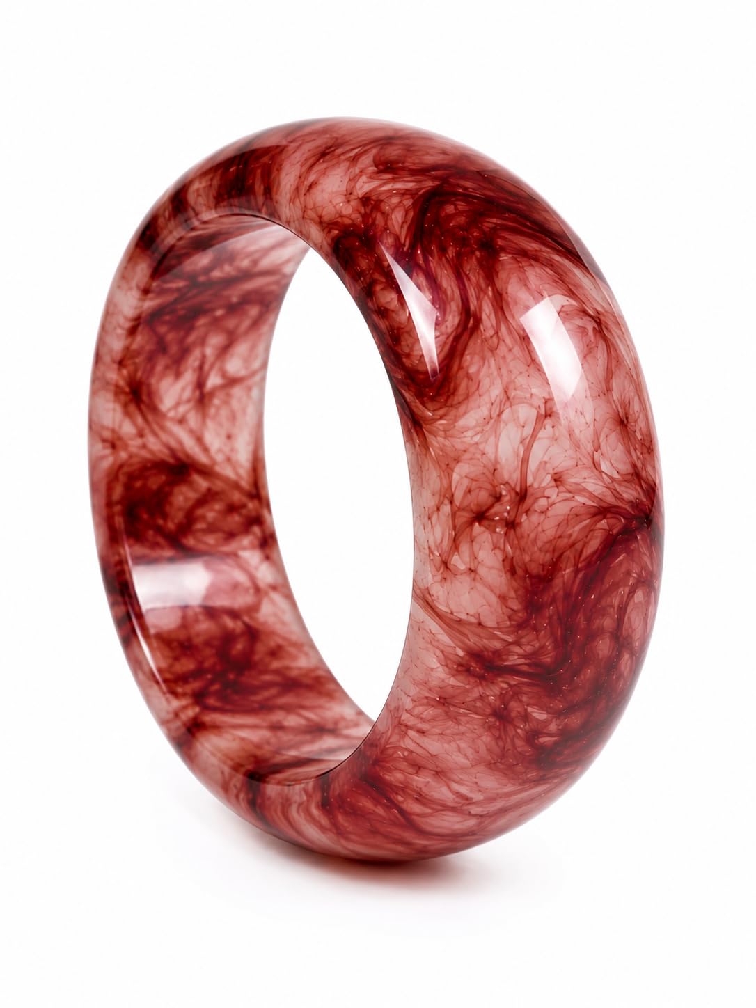 Vibrant Mocha Brown Stylish Resin Bangle for Women and Girls-image-48