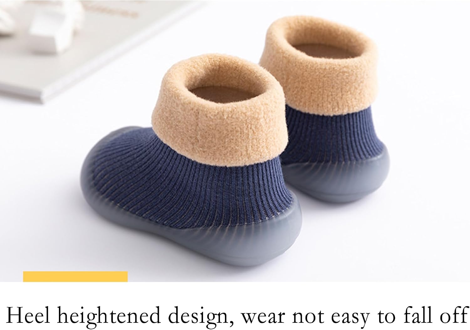 Bestgift Baby toddler shoes socks shoes non-slip soft bottom velvet warm baby toddler