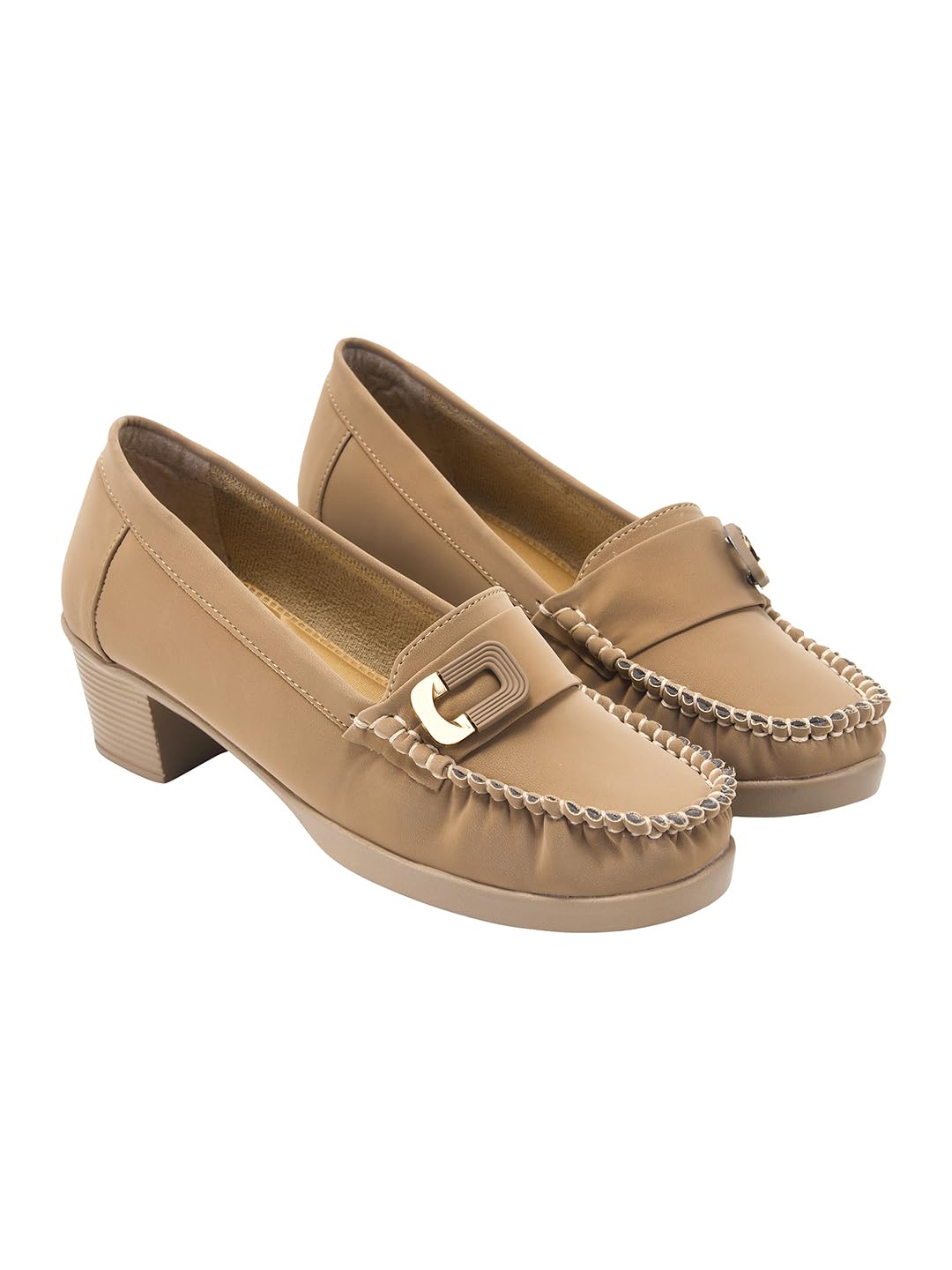 Women’s Block Heel Loafers || Stylish Slip-On Casual Shoes with Comfortable Everyday Footwear-image-31