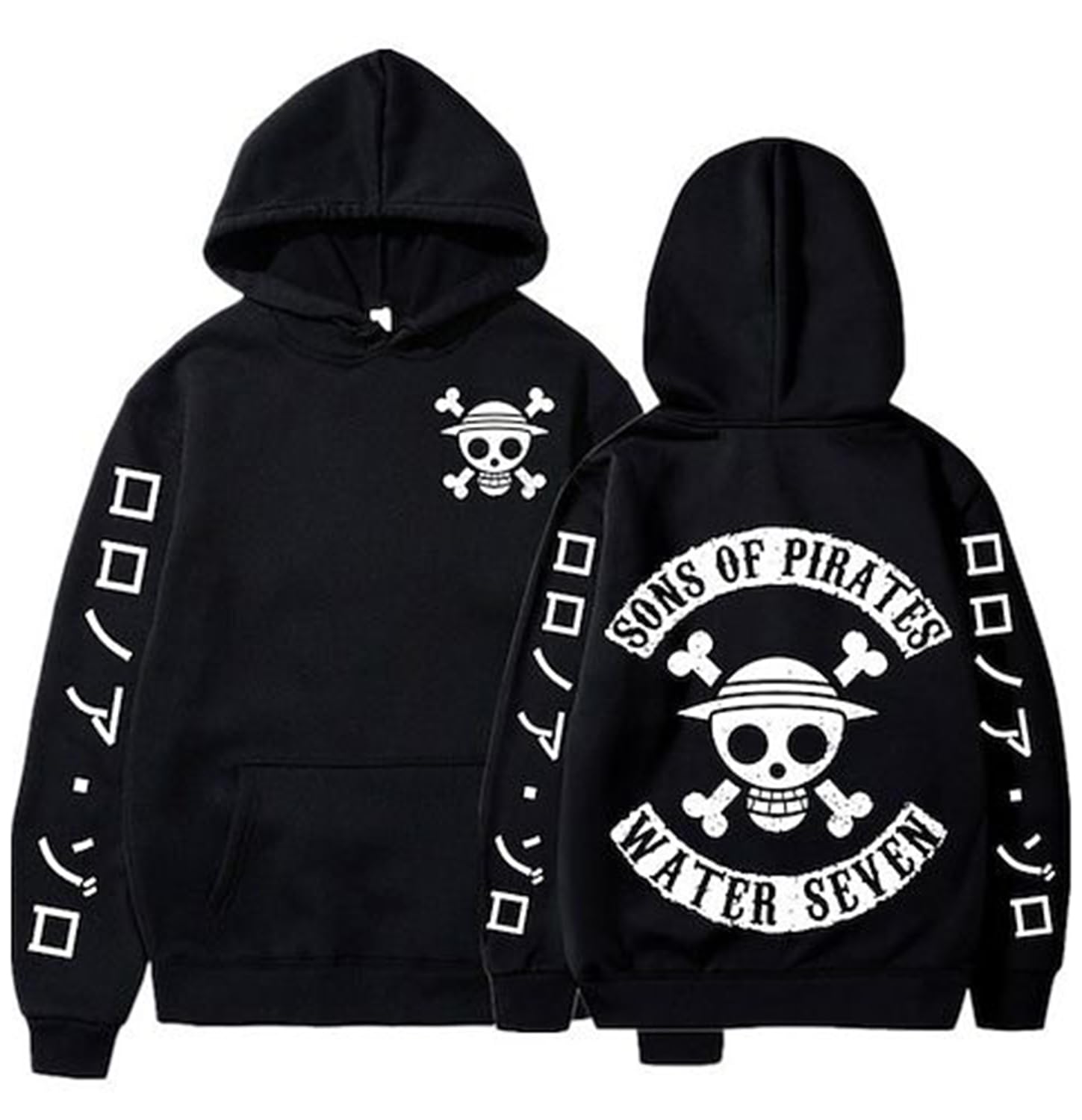 tenebrose One Piece Anime Hoodie for Men, Cotton Black Hoodie with Fleece Lining, 350 GSM - Stylish and Comfortable Anime Hoodie for One Piece Enthusiasts |Black-picture-30