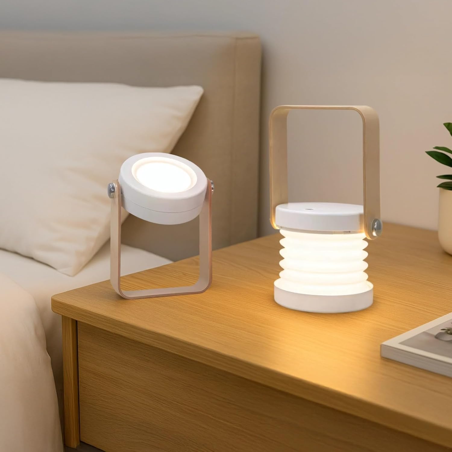 3-in-1 Foldable Led Lantern and Desk Lamp, Portable Night Light, 1200 Mah Rechargeable Battery, 0.49 Lbs, Touch Dimmable for Home and Outdoor Use