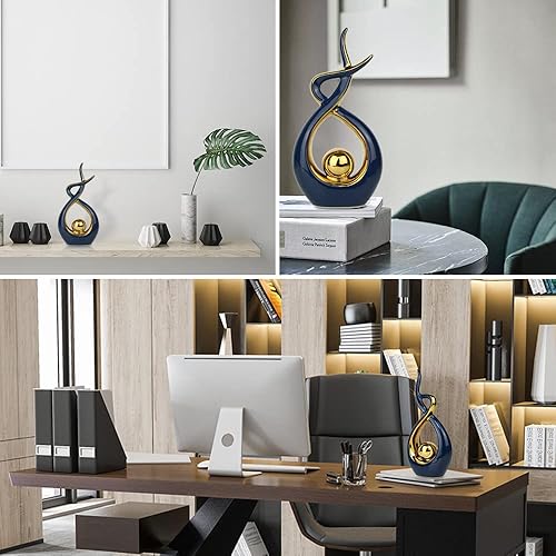 Vista 45 de Norrclp - Decoración para el hogar, arte abstracto moderno, estatua de cerámica, decoraciones de centro de mesa para el comedor, la sala de estar