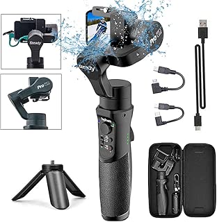 3-Axis Handheld Gimbal Stabilizer for GoPro Action Camera, Splash Proof Gimbal Tripod Stick for Gopro 2018 7/6/5/4, Sony RX0, SJCAM, YI-CAM - Time-Lapse, APP Control, 12h Run time -Hohem iSteady Pro 2 - coolthings.us