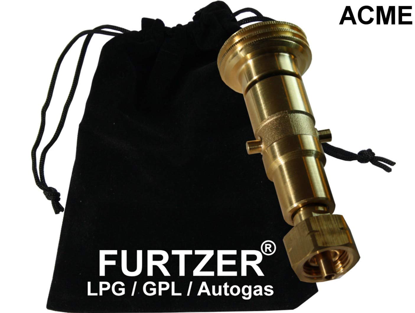 LPG GPL Autogas Tankadapter Acme/Dish/EURONOZZLE/BAJONETT Gasflaschen Propangas Lang Adapter mit Stoffbeutel by