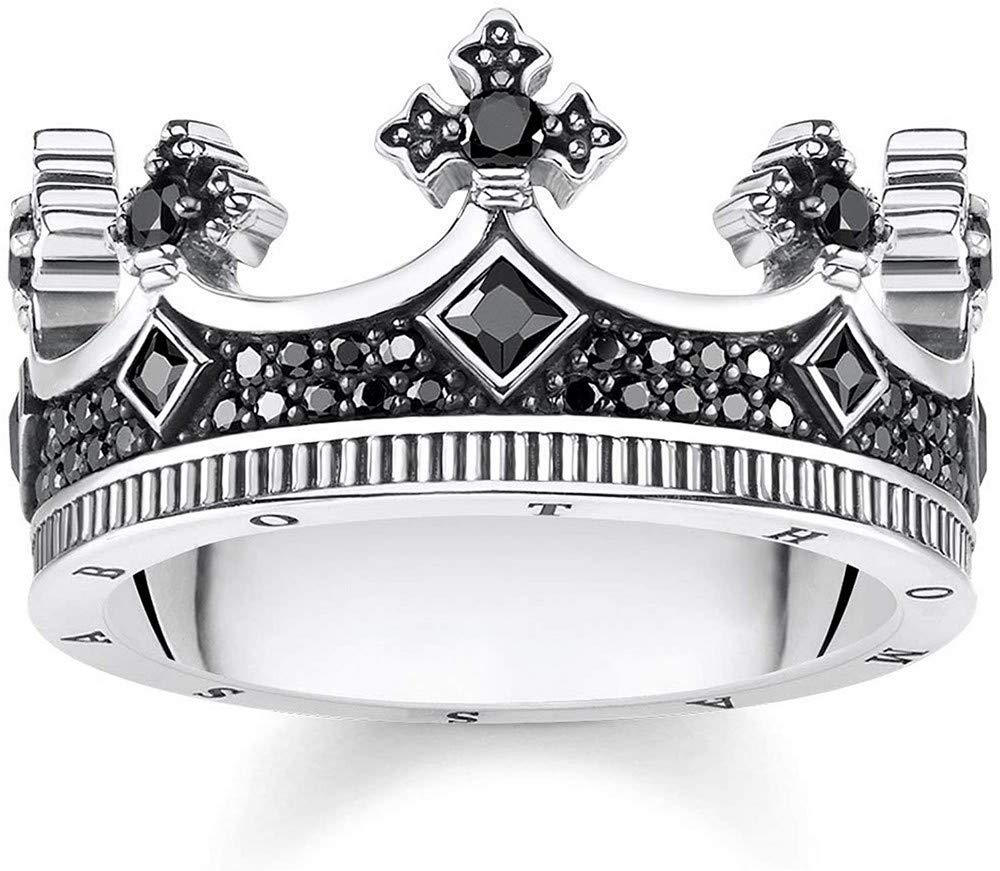 Thomas Sabo ring crown 925 Sterling Silver, Blackened