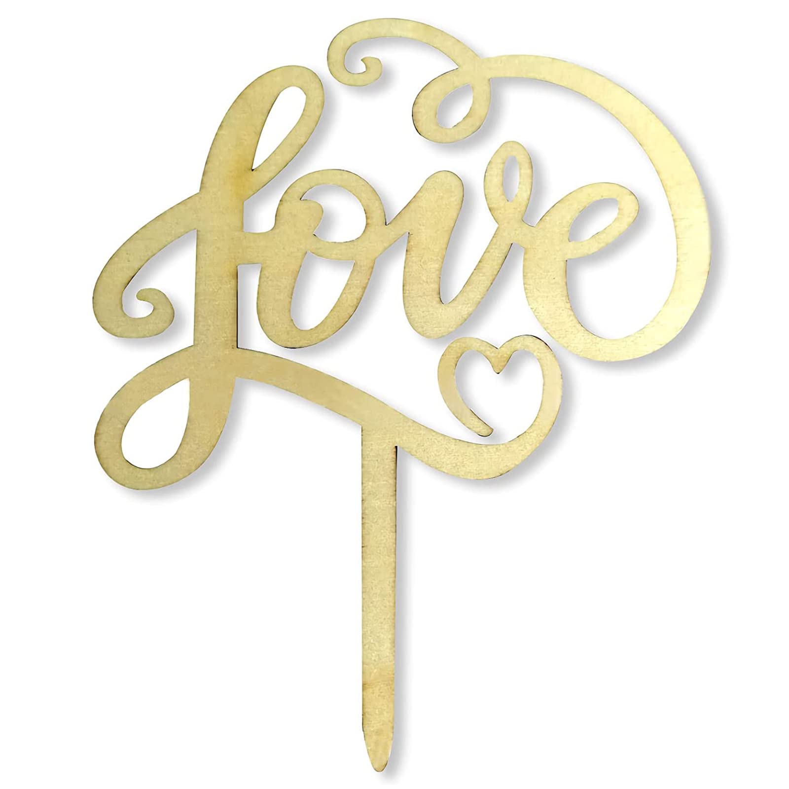 Cake Topper Love Tortendeko Hochzeit aus HolzTortenDeko Tortenaufsatz für Jubiläum - Geburtstag - Party - Hochzeitstorte