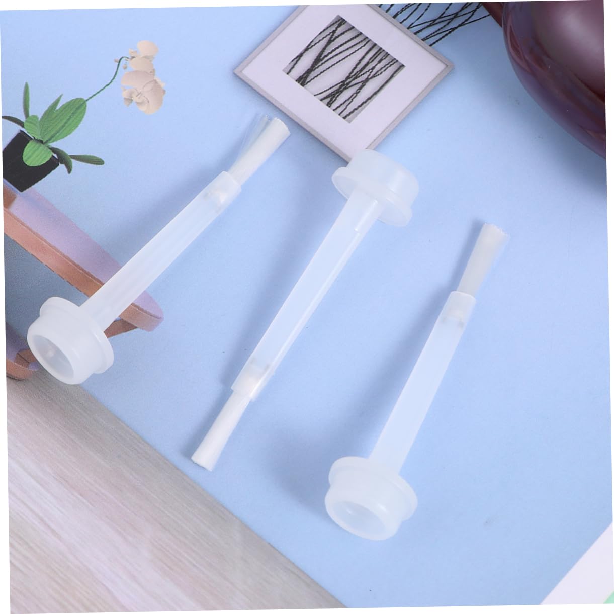 FRCOLOR 3 Set Da 100 Pezzi Di Pennelli Per Immersione Per Unghie Pennelli Per Liquidi Di Ricambio Per Smalto Bianco Per Nail Art Efficiente