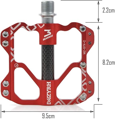 Miniatura 7 de ThinkTop - Pedales de bicicleta de montaña para MTB BMX, 3 rodamientos de alta resistencia tubo de fibra de carbono sellado lubricar, 916 bicicleta