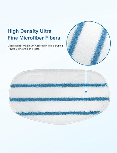 Miniatura 3 de Almohadillas de trapeador de vapor compatibles con PurSteam ThermaPro 10 en 1 y ThermaPro 211, limpiador de trapeador de vapor de microfibra,