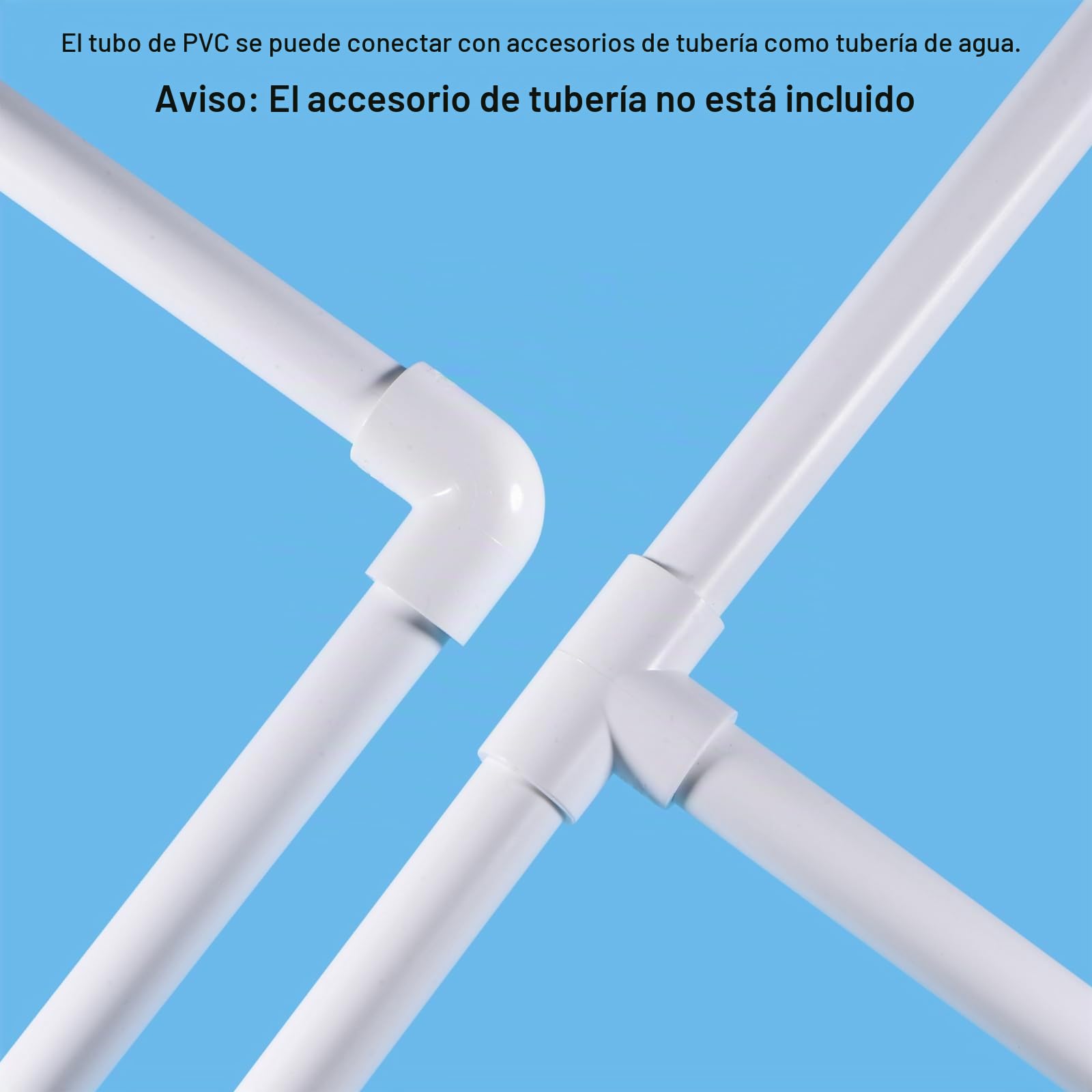 sourcing map - Manguera rígida de PVC transparente de 10,2 cm x 100 mm x 110 mm de diámetro exterior, resistente a los impactos para tuberías de agua, acuario, invernadero, jardín, color azul