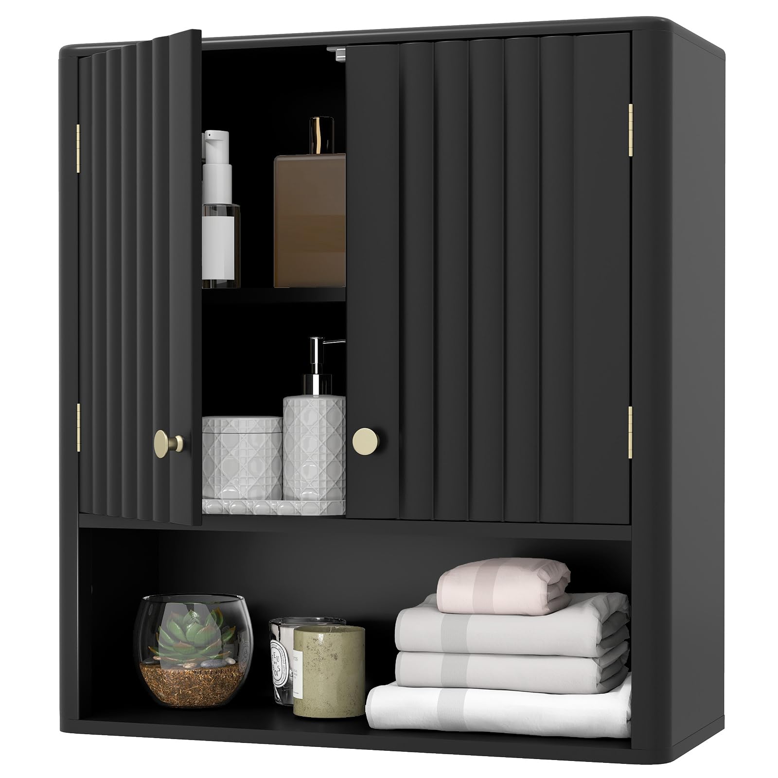 Multigot Bathroom Wall Cabinet (Black)