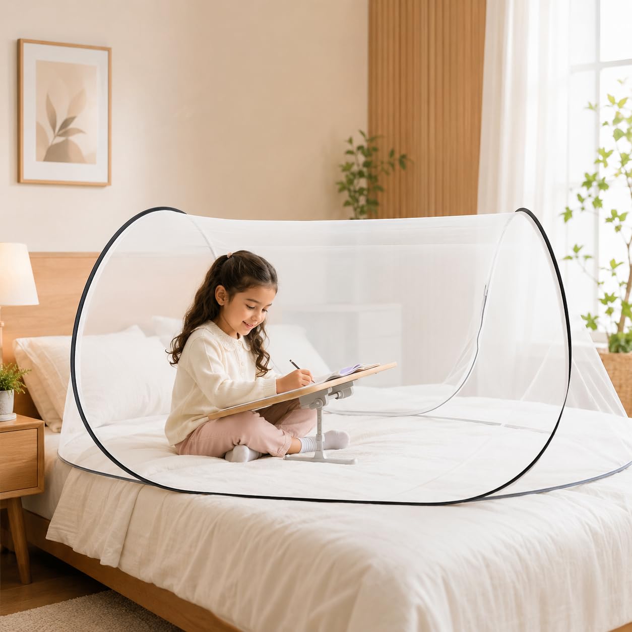 Moskitonetz Pop Up,Großes Pop-up-Moskitonetz,Moskitonetz für das Bett – ideal für Outdoor-Sportler, Camping, Strand und sternenklare Nächte