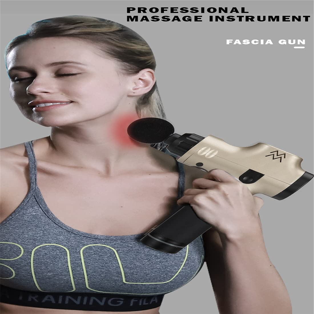 Pistola per Massaggi, Pistola per Massaggi Muscolari, Massaggiatore Muscolare del Corpo Portatile Massaggiatore Professionale per Il Massaggio del Tessuto Profondo, per Sollievo dal Dolore con 6