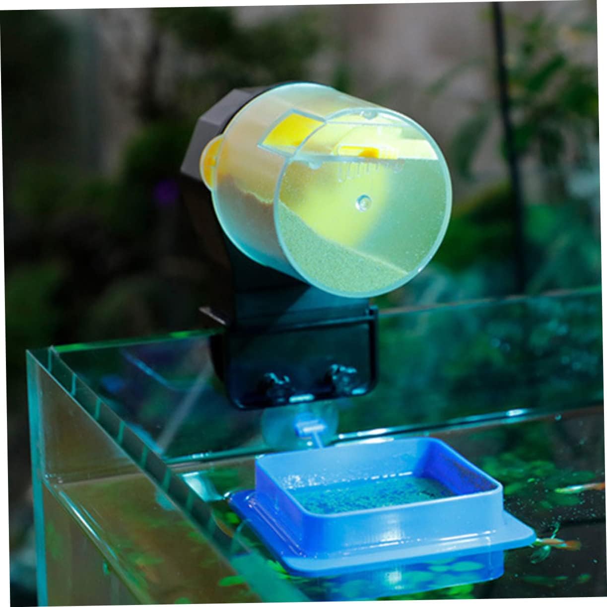 1set Automatic Fish Feeder with Timer Vacation Feeder for Aquarium Fish Tank and Convenient No Batteries Included