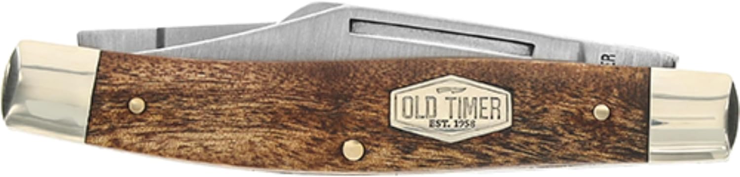 Old Timer 8OTW Senior 3-Blade Folding Pocket Knife with Desert Ironwood Handle