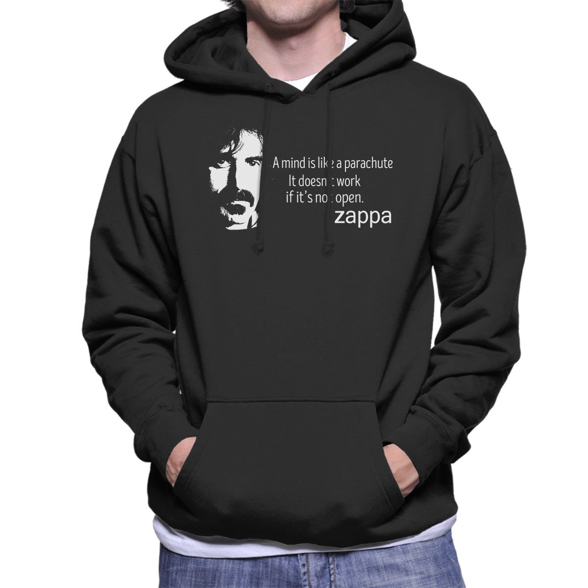 Cloud City 7 Frank Zappa Men's Hooded Sweatshirt Black