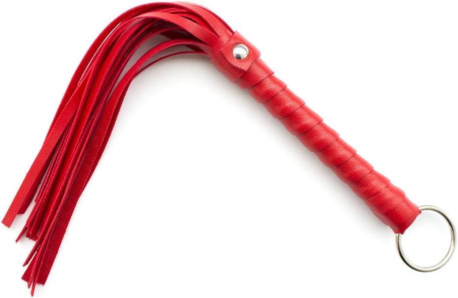 Boowhol Mini Flogger Reitpeitsche, erotische Lederpeitsche, 28 cm, mit Quaste, Ganzkörper-Kitzelmassage, Sexspielzeug