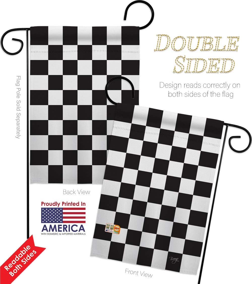 Winner Garden Flags Pack Sports Racing Outdoor Checkered Cars Race Entertainment Activity Physical USA Vintage Applique Small Decorative Gift Yard House Banner Double-Sided Made In 13 X 18.5