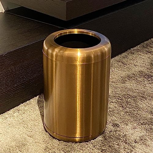 Caneca de basura de acero inoxidable para cocina sin tapa miniatura 5