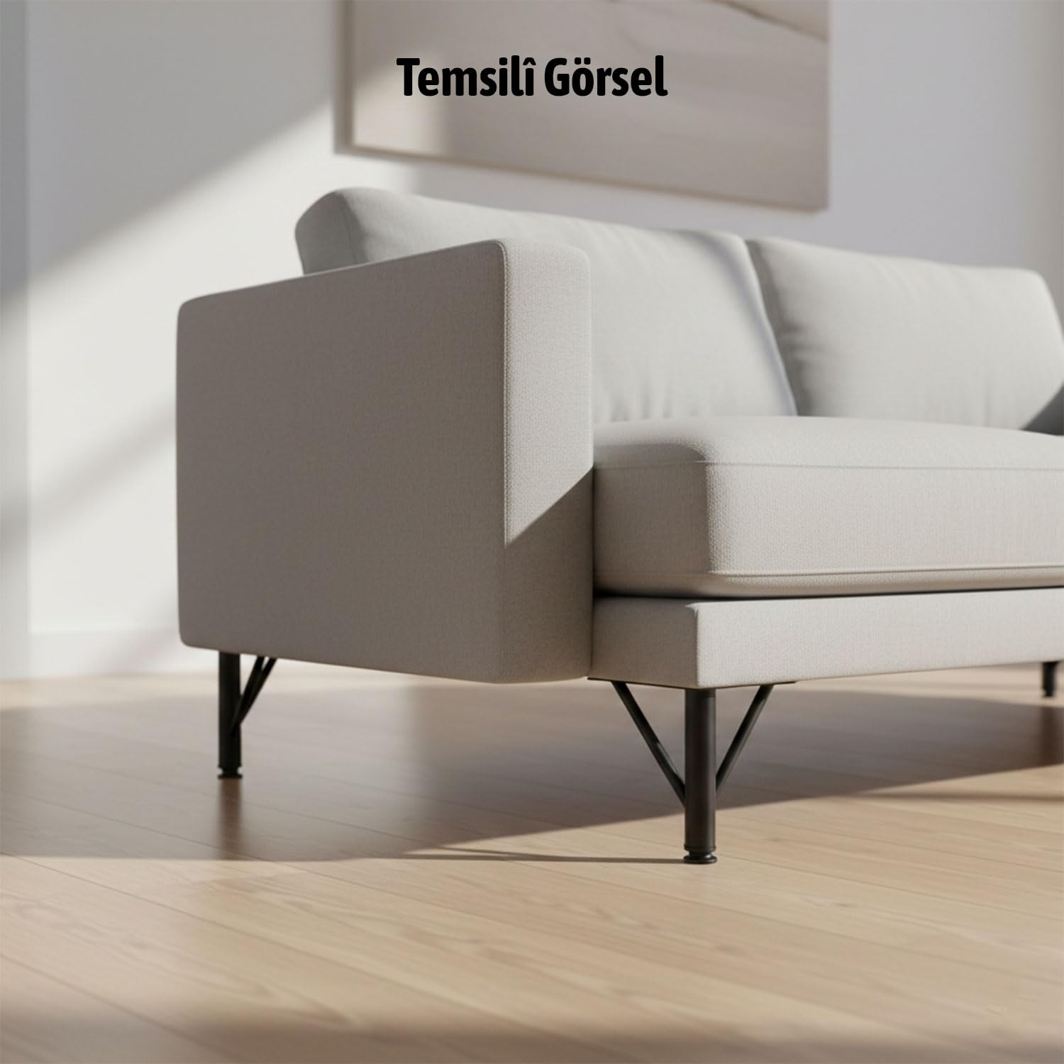 Üçgen Siyah Metal 20 cm Mobilya Ayağı Modern Koltuk Kanepe Dayanıklı Tv Ünitesi Ayağı Ayakları