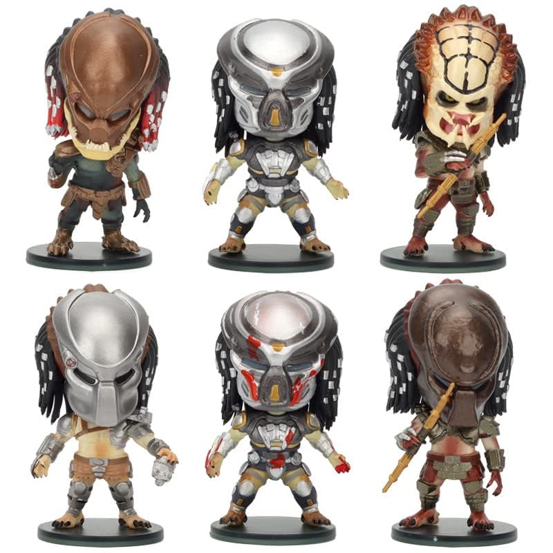VOZOVUR Predator 3 Scale PVC Action Figure, Multicolor 6PCS
