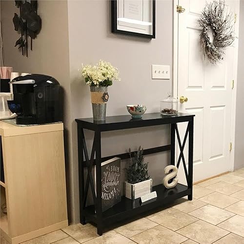 Miniatura 2 de Yaheetech Console Table for Entryway, 2 Tier Entryway Table Bookshelf Accent Table w/Storage Shelf Living Room Entry Hall Foyer Table Furniture,