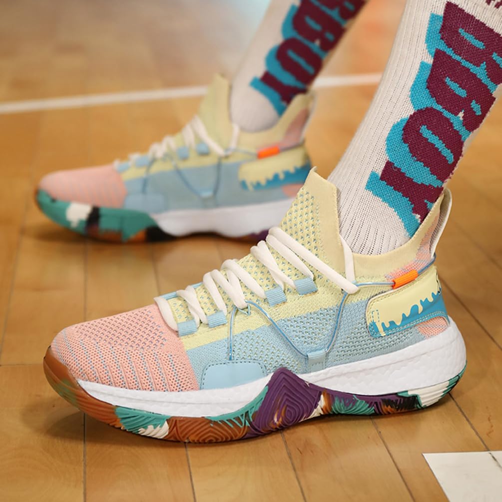 Męskie buty do koszykówki, buty sportowe, amortyzujące wstrząsy, oddychające, do koszykówki, męskie, lekkie buty sportowe, do biegania, antypoślizgowe, sportowe sneakersy, bsk f23, 36 EU