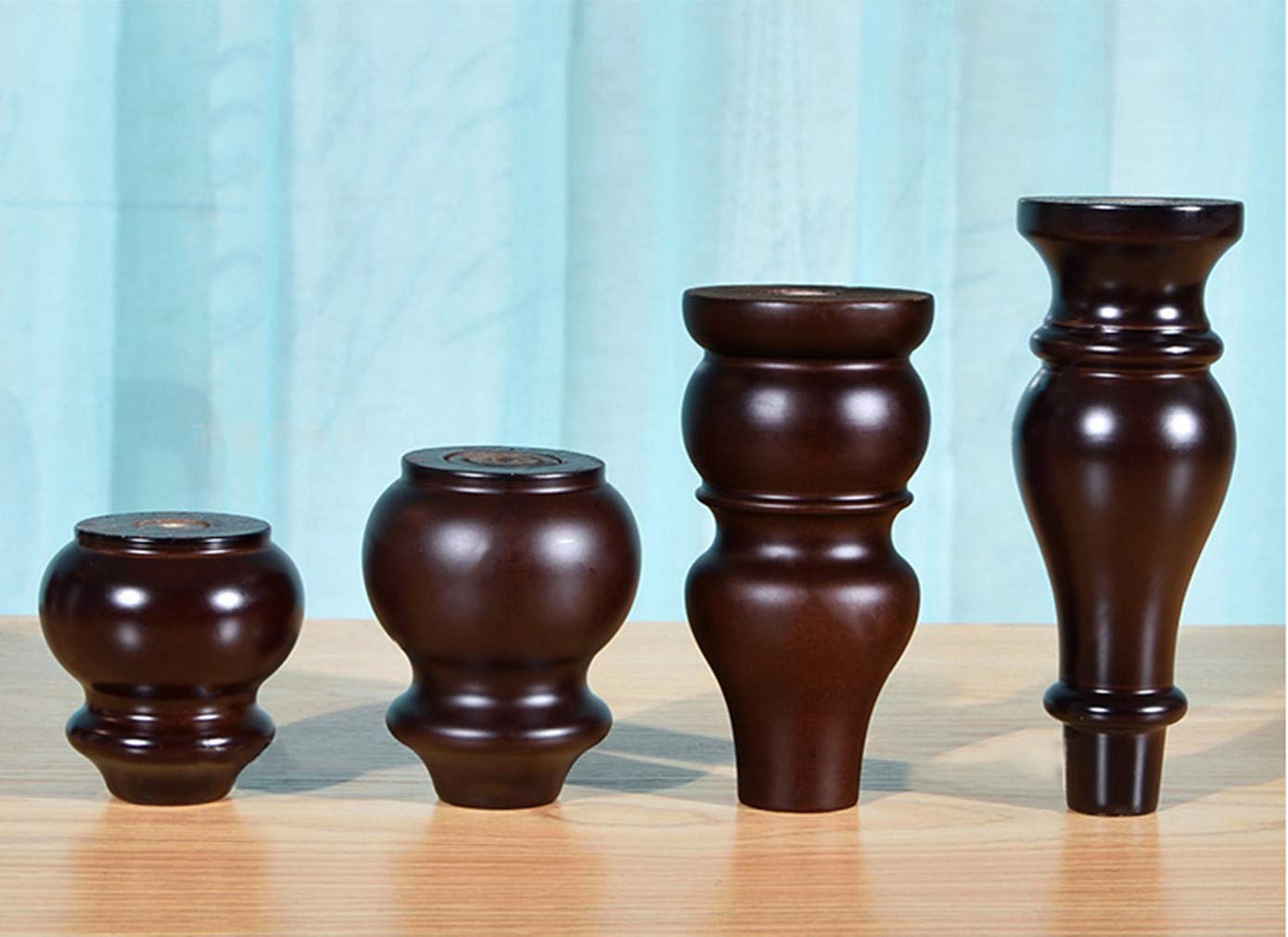 4 nogi do mebli z litego drewna, nowoczesne nogi do mebli kuchennych, nogi do szafy, do stolika kawowego, stolika nocnego, komody, fotela, łóżka, ze śrubą (12 cm/4,7", antyczny kolor)