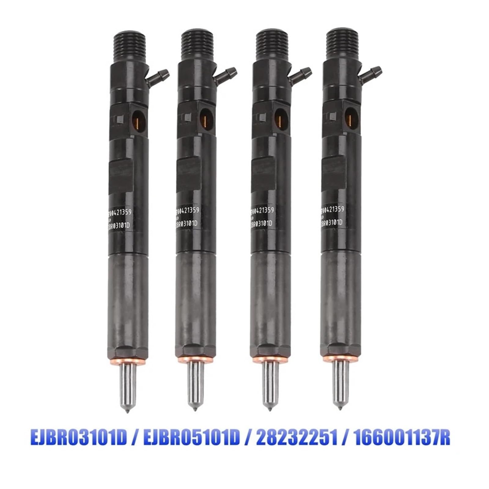 Lot de 4 injecteurs de carburant diesel EJBR03101D 166001137R 28232251, Compatible Pour Renault Clio Scenic et Nissan Dacia Logan 1.5 DCI