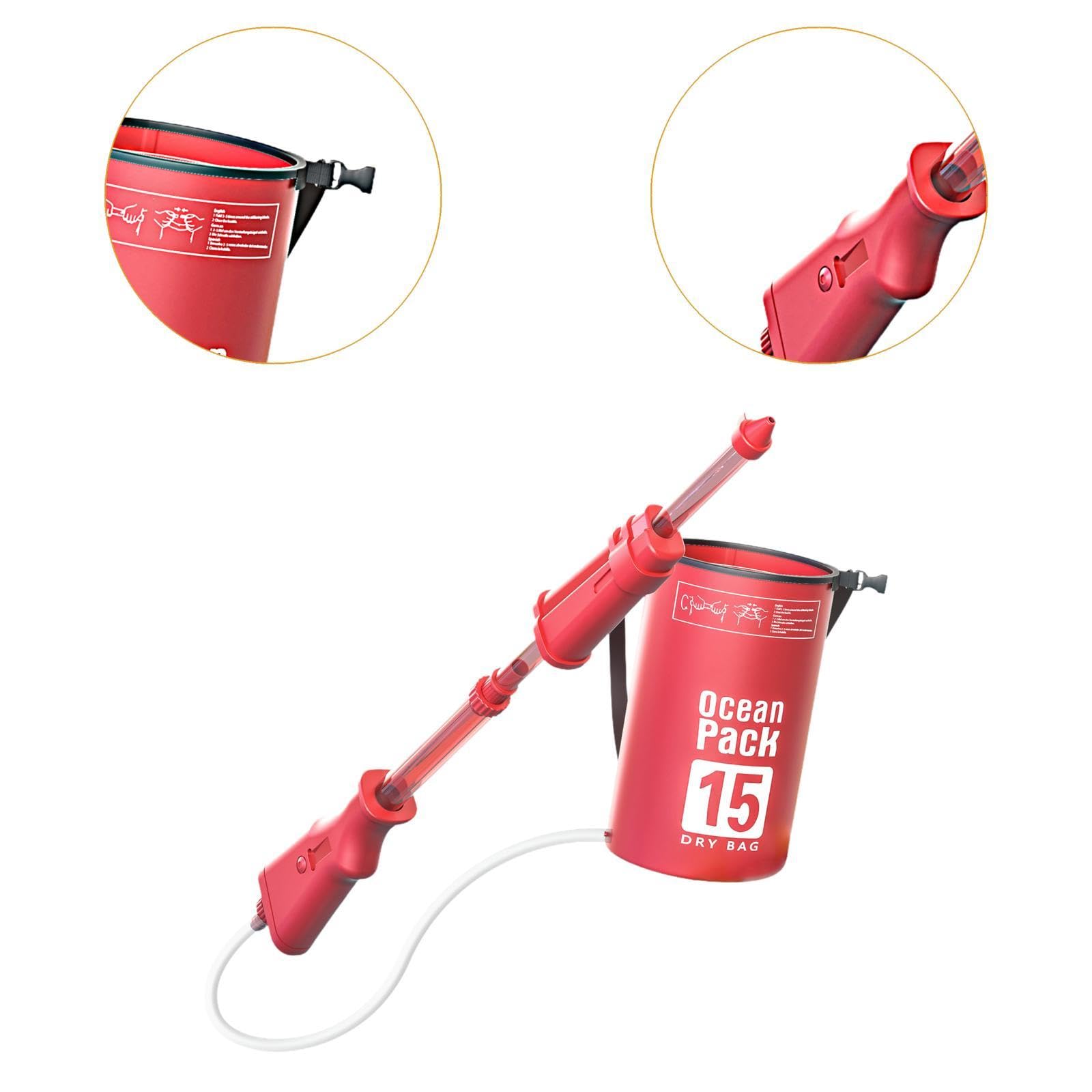 Gralara Backpack Wasserpistole Rucksack Wasser Soaker Wasserspielzeug Leistungsstarkes Spritzsystem Pp Material Einfach zu Tragen für Outdoor Pool Kinderparty, Rosa
