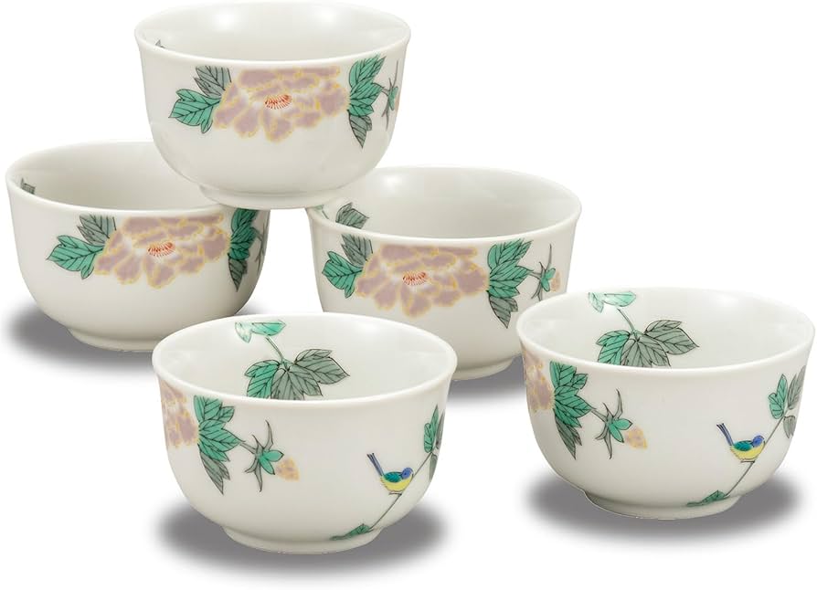 Amazon | 和座の蔵 おしゃれ 湯呑み 九谷焼 湯呑み茶碗 5客 セット