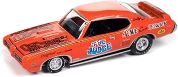 1969 Pontiac GTO Orange w/Graphics The Judge Arnie The Farmer Beswick Racing Champions Mint 2023 Release 1 Limited Edition 2500 Pieces Worldwide 1/64 Diecast Model Car Racing Champions RC016-RCSP029A