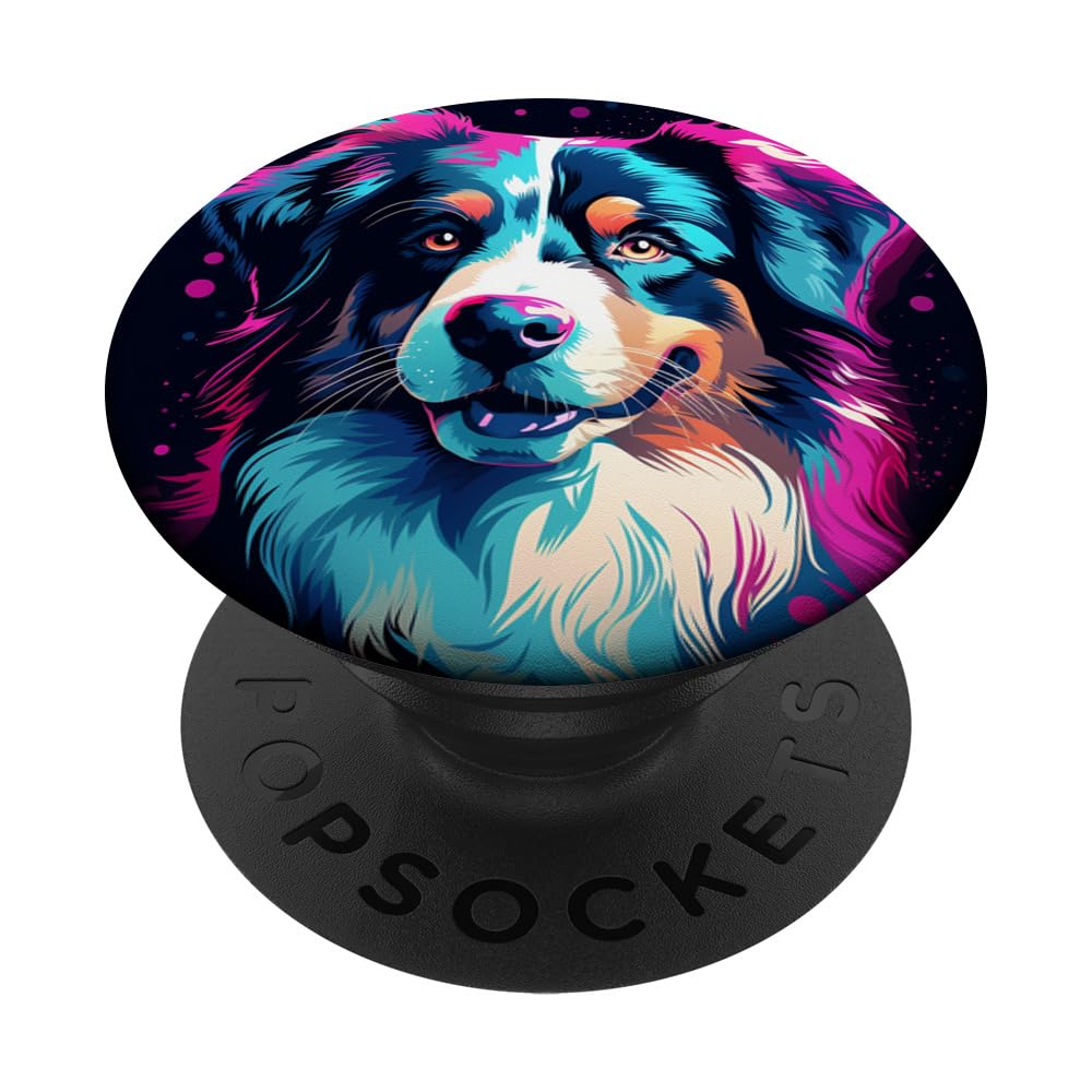 Australian Shepherd Portrait PopSockets Adhesive PopGrip
