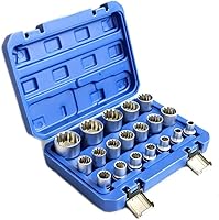 Vista 4 de Spline Socket Set 1/2" Drive Universal Metric 8-32mm 12-point Cr-V Socket Set 19pcs