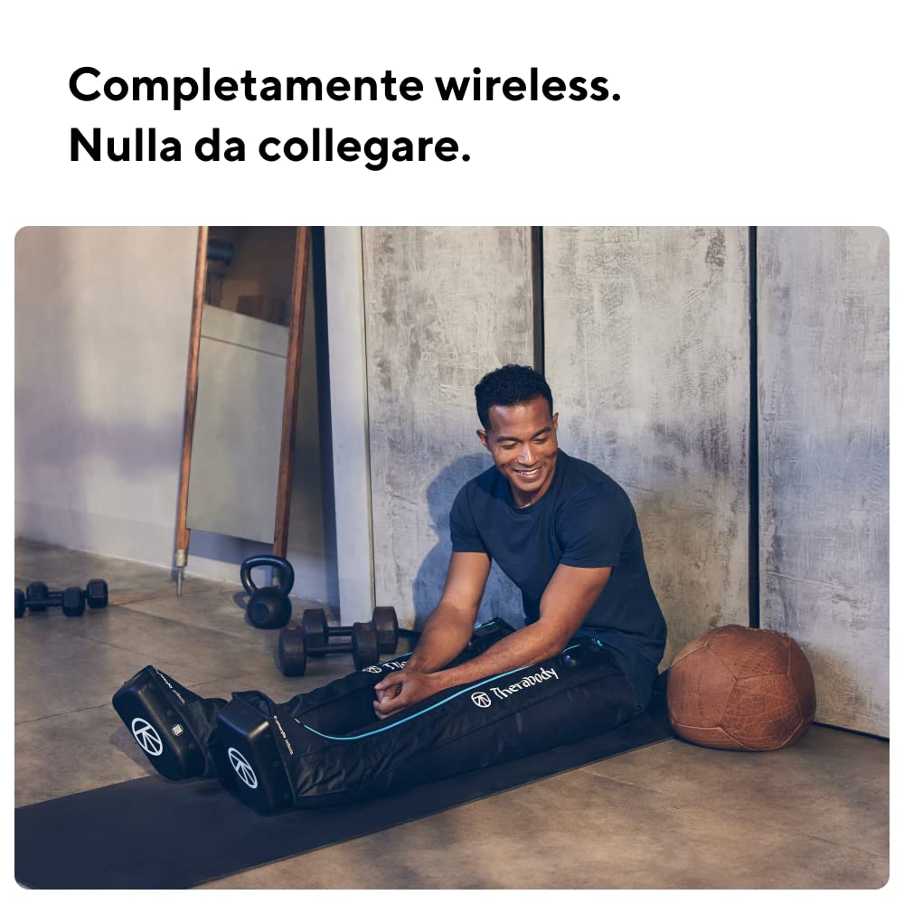Therabody RecoveryAir JetBoots - Stivali da massaggio ad aria a compressione sequenziale per piedi e gambe per la circolazione e il recupero atletico (Small)