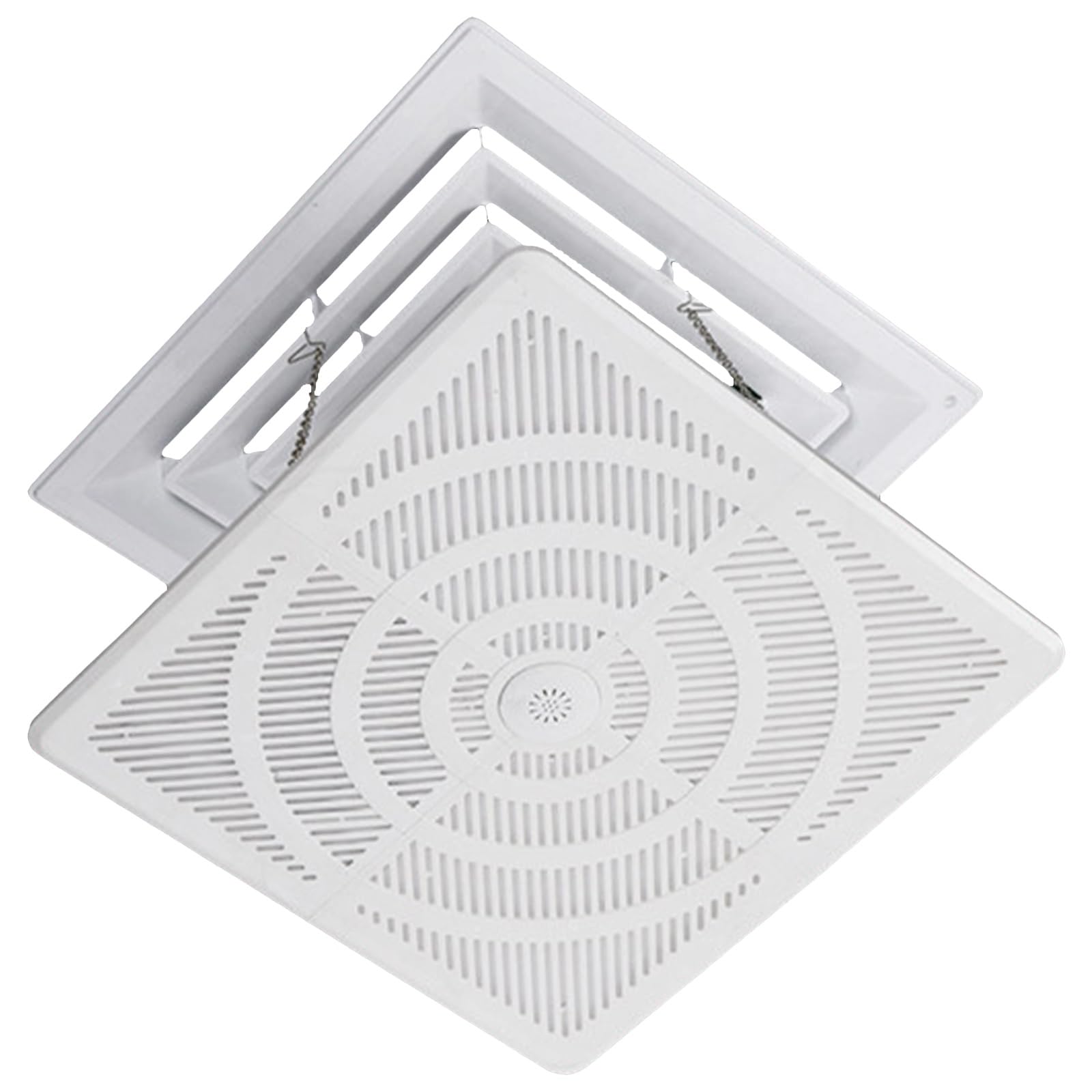 Grille d'aération anti-soufflage direct réglable anti-condensat pour plafond