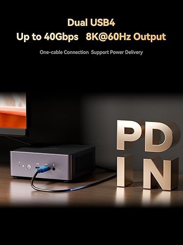 Miniatura 6 de MINISFORUM Venus UM790 Pro Mini PC AMD Ryzen 9 7940HS hasta 5.2 GHz 32 GB DDR5 1 TB SSD Radeon 780M gráficos, 4X USB 3.2, 2X USB4, 2X HDMI 2.1, 2X