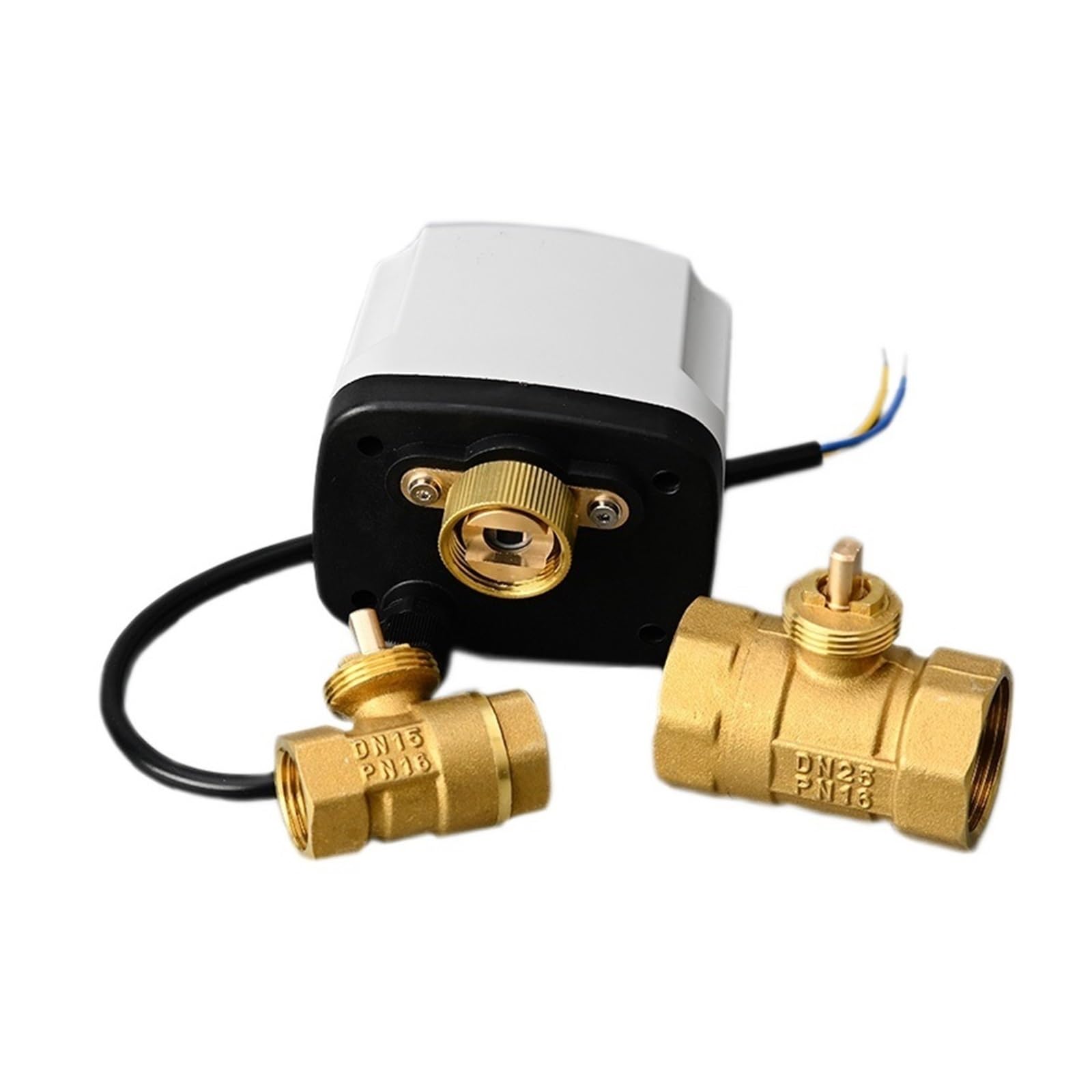 Válvula de bola motorizada a prueba de agua, válvula de bola eléctrica de latón de 3 cables y 2 controles, Motor de Metal de gran torsión for medio de agua, Gas y aceite Piezas de válvulas de apertura