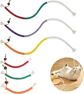 6 Stück Katzenminze Spielzeug Beißseil, 70cm/20cm Katzenspielzeug Beißseil, Katzenminze Sticks, Interaktives Beißseil für Katzen Kausticks, Katzenspielzeug für Zahnpflege Katzen, Stressabbau product image