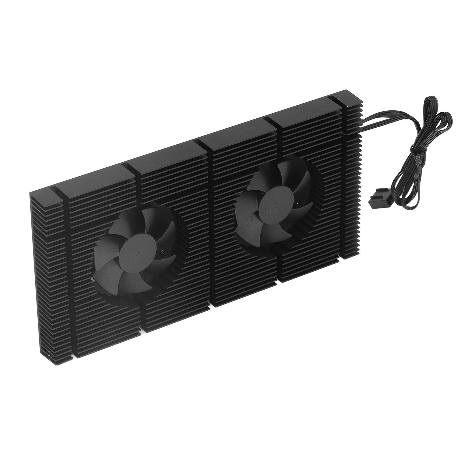 Cocoarm GK6 Ventilador Dual PWM VRAM Disipador de Calor Aleación de Aluminio GPU Placa Posterior Radiador 90 X 180 X 15 Mm Ajustable 1500 a 5000 RPM para Refrigeración de Memoria de Plano Posterior