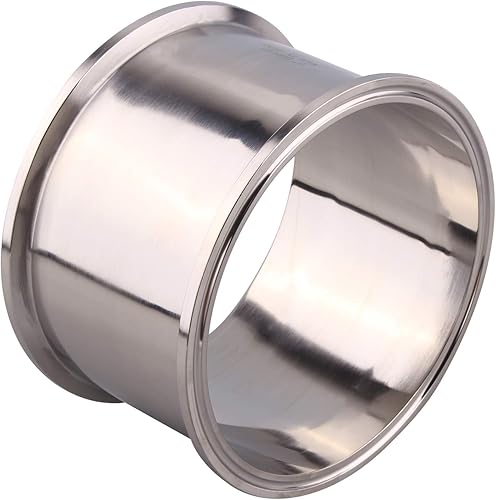 Miniatura 3 de DERNORD Tubo de carrete sanitario con extremos de abrazadera, tubo redondo sin costuras de acero inoxidable 304 con brida de virola de triple