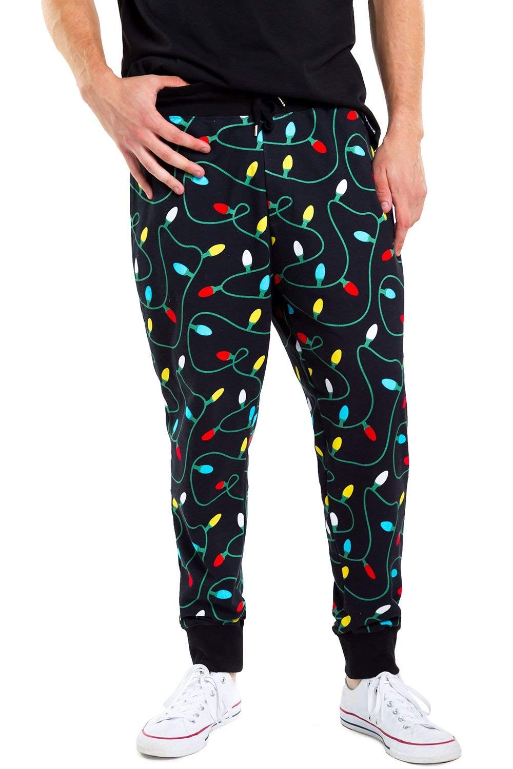 Tipsy ElvesChristmas Joggers for Men - Comfy Sweat Pants for The Holidays - Classic Winter Designs