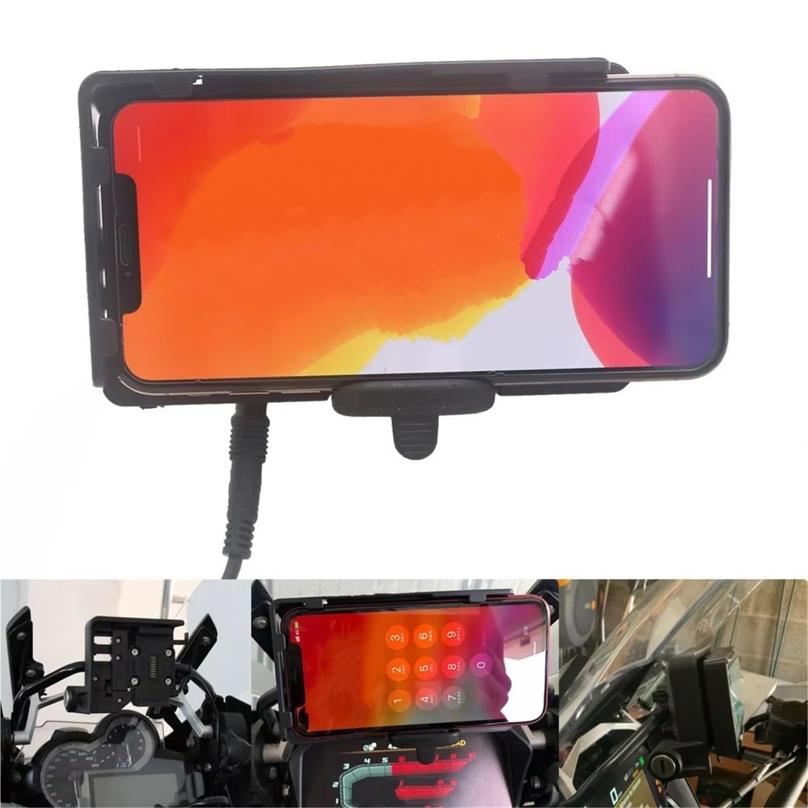 Soporte Placa Navegación GPS Cargador Inalámbrico USB Teléfono Móvil Navegación GPS para Motocicleta para R1200GS R1250GS F700GS F800GS F750GS Y F850GS.