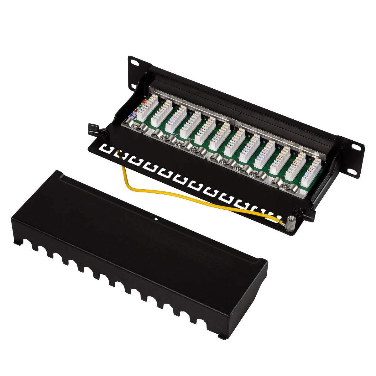 LogiLink Professional Cat.6 (250 MHz) panel krosowy - panel rozdzielczy, 10", STP (ekranowany) 12-portowy (RJ45)