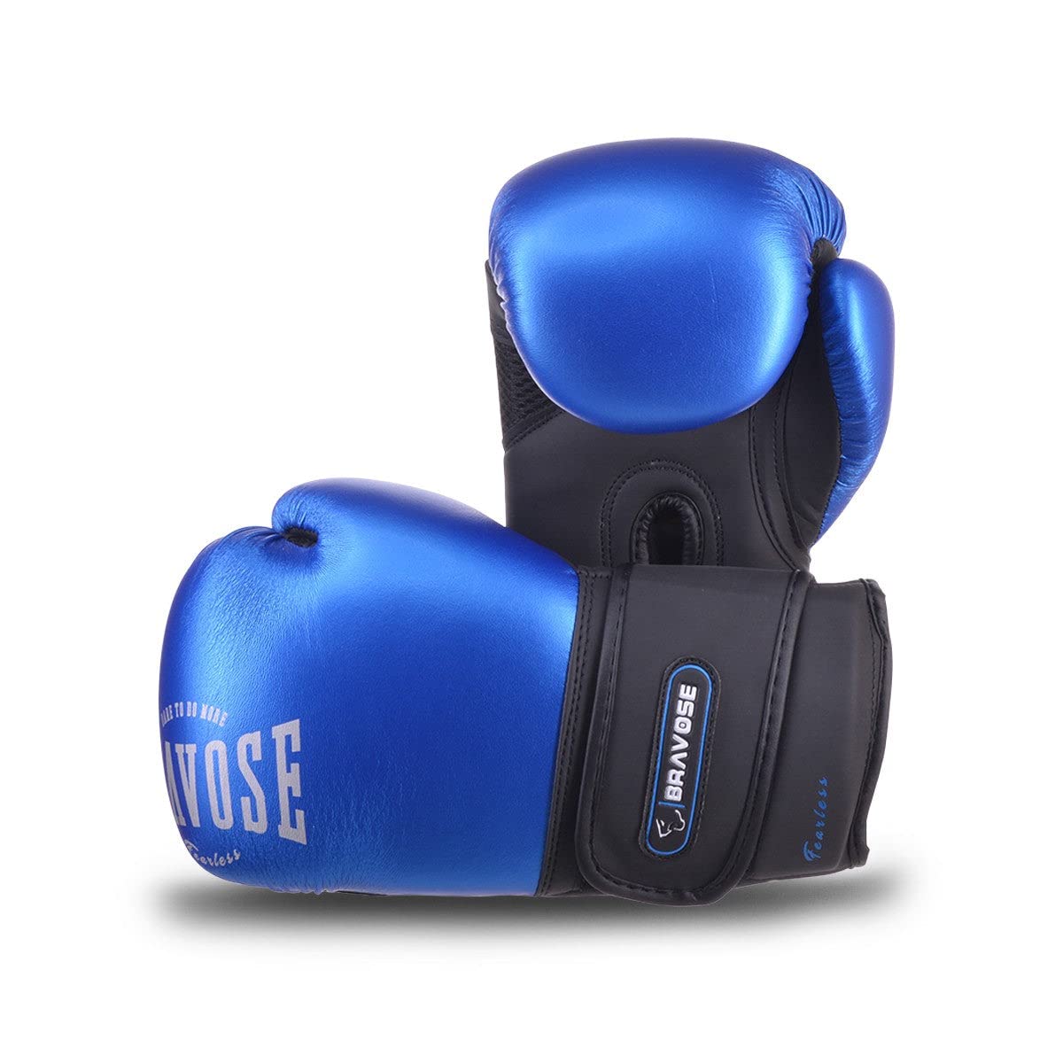 BRAVOSEFearless Boxing Gloves for Kids, Muay Thai Gloves for Training, Sparring Mitts for Junior Boxers | Ideal for Punching Bag, Kickboxing for Childrens, Boys, Girls 4oz - Blue