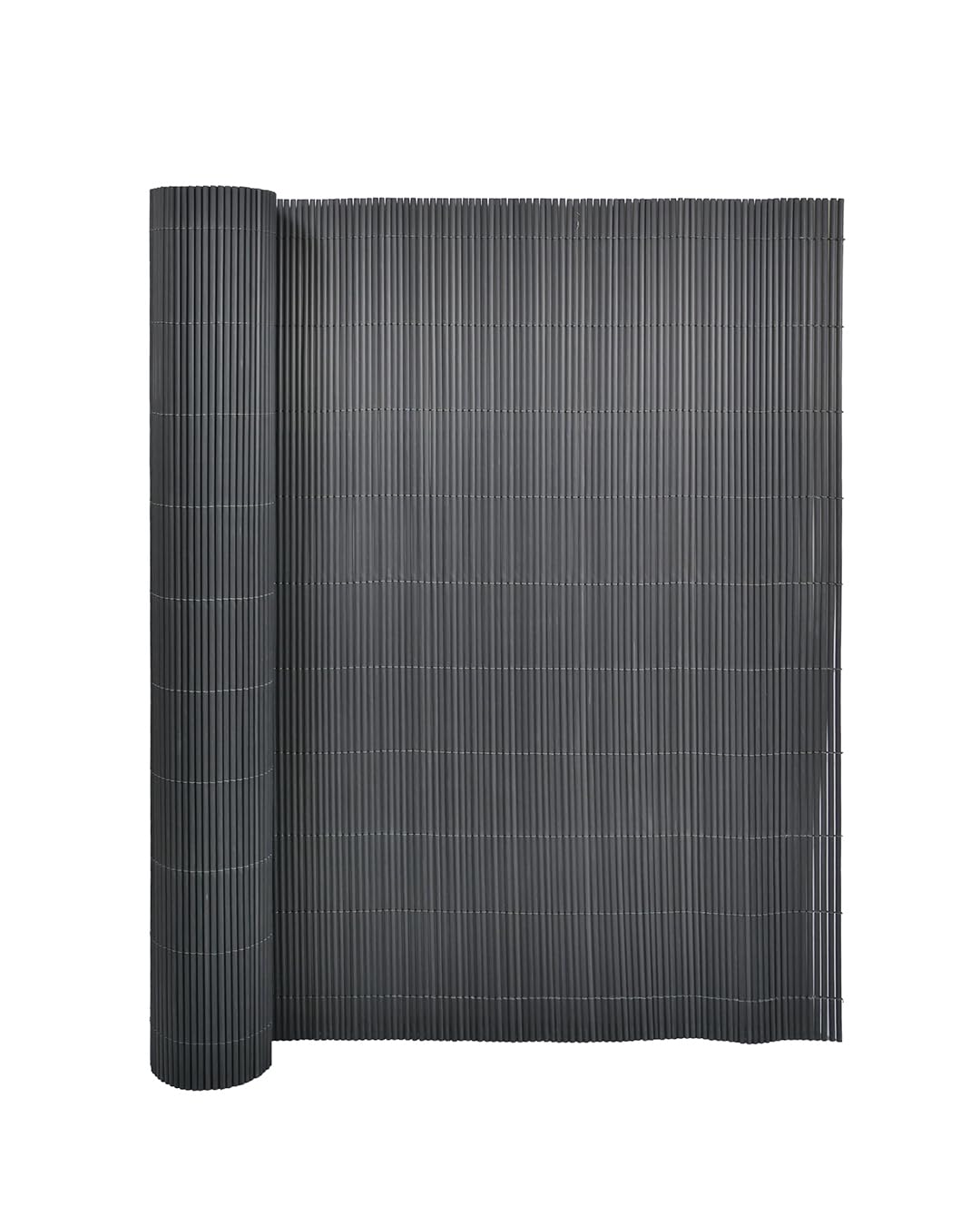 Brise-Vue Balcon PVC 150x300 cm Gris sans Percer Résistant aux Intempéries UV Moderne