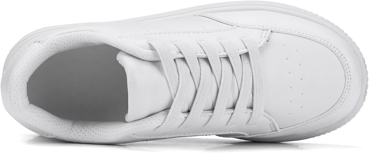 DSWED Unisex-Child Leather Lightweight Breathable Knit Athletic Running Sneakers for Kids Shoes for Boys Girls - Image 5