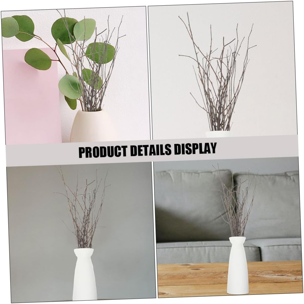 12Pcs Dried Birch Branches for Home Decor Natural Decorative Twigs for Vases Centerpieces and Wedding Arrangements Rustic Indoor Plant Decorations